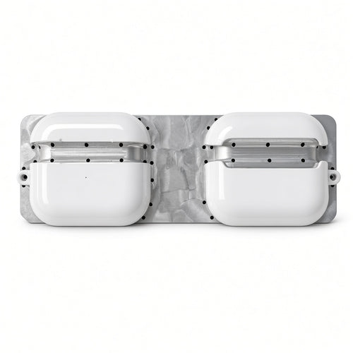 Dual-slot design presses two AirPods cases at once